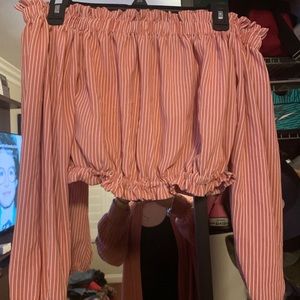 Off the shoulder crop tops